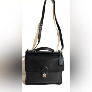 Coach Willis vintage black leather crossbody Leather handbag